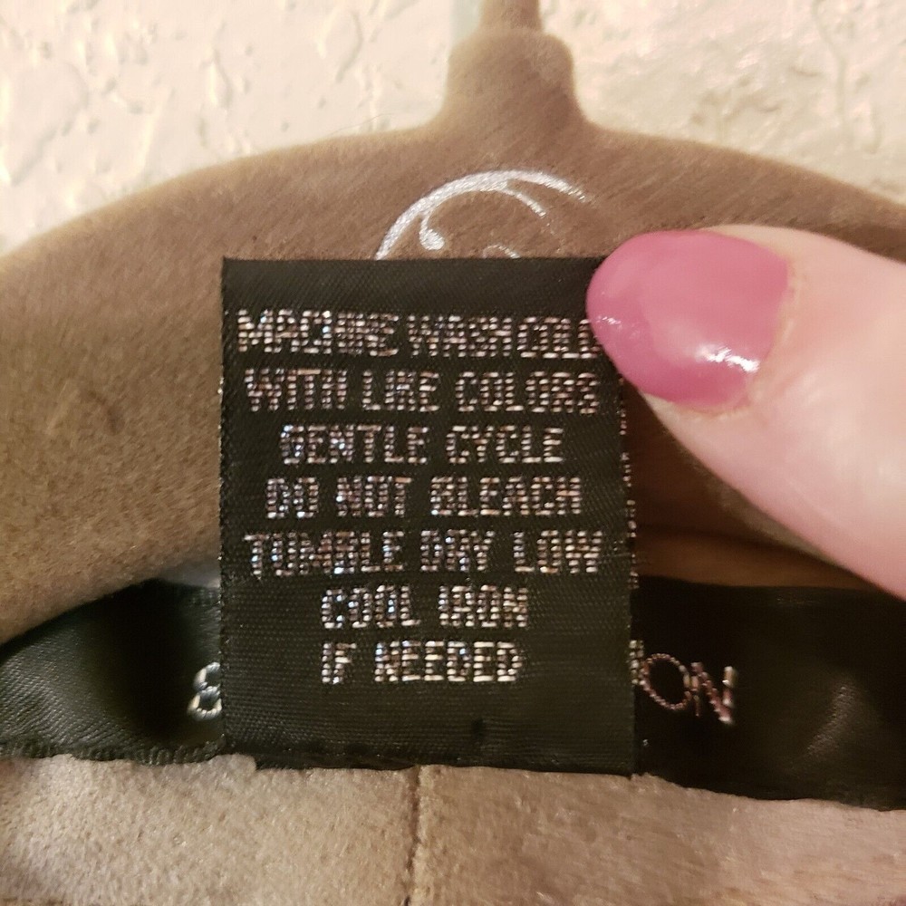 Women's Faux Suede Tan Jacket Sz Small By 89th & Madison - Picture 4 of 7